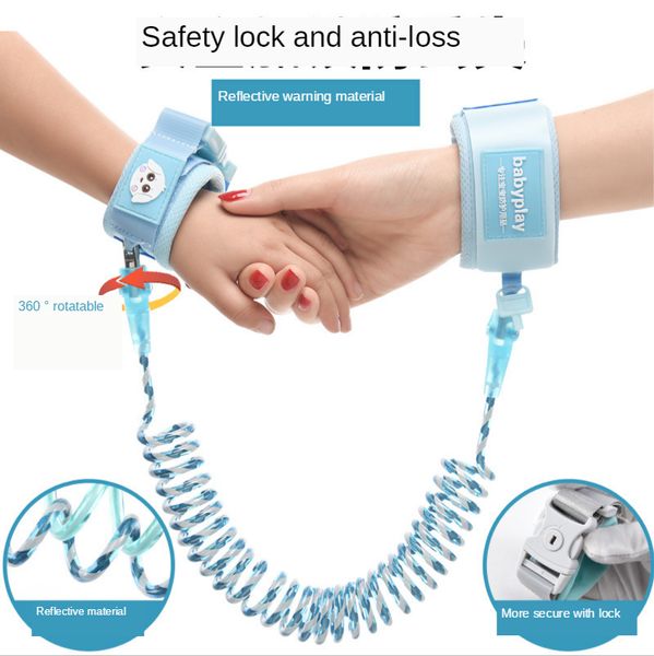 

new adjustable kids safety harness child wrist leash anti-lost link children belt walking assistant baby walker wristband 1.5m