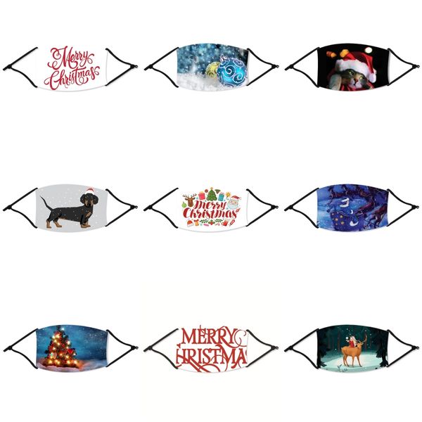 

cycling sports protective face christmas mask earloop type 4 colors anti sun uv dust splash and splatte mouth christmas masks mascherine #79, Black