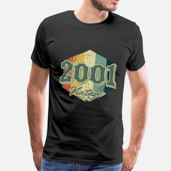 

19 th birthday celebration gift 2001 vintage t shirt men customized tee shirt size s-3xl pattern gift comfortable spring autumn trend shirt