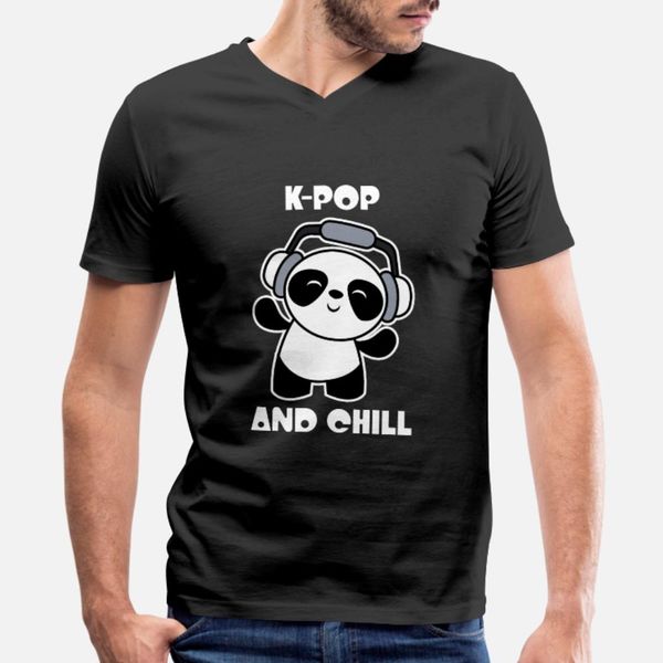 

k поп и холод kawaii panda t shirt men печатается с коротким рукавом плюс размер 3xl pattern фитнес удобная spring стандартная рубашка