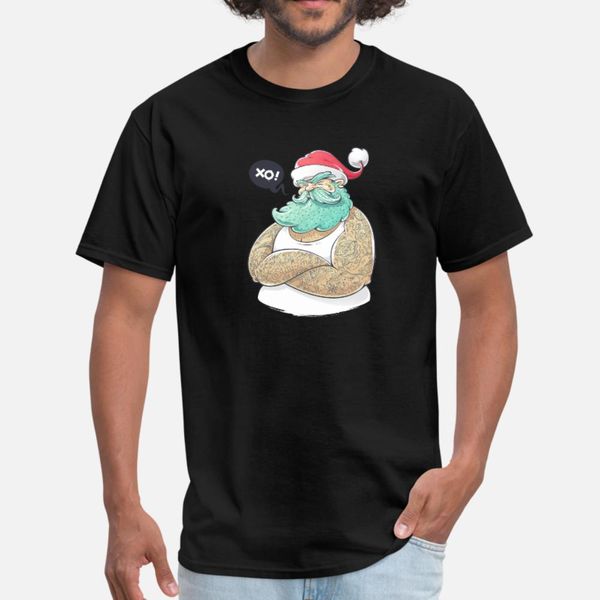 

tatted bad santa t shirt men designing cotton o neck fit interesting humor summer normal shirt