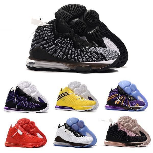 

17 ashes ghost james 17s basketball shoes black white laker purple mens sneakers king trainer luxury sports shoe