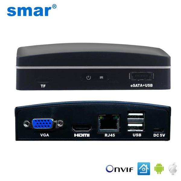 

kits smar super mini nvr 4ch 8ch network recorder cctv onvif h.264 for 720p/960p/1080p ip camera support esata/tf/usb, Black;white