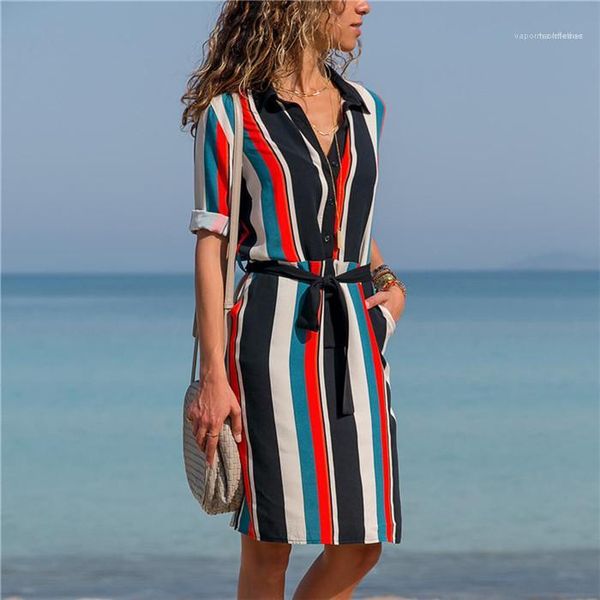 

sleeve decorative pattern print shirt dress vacation style chiffon dress women designer pocket casual dress long, Black;gray