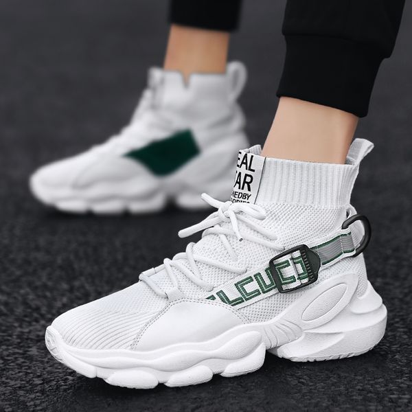 

2020 autumn brand shoes men casual shoes outdoor men sports sneakers chaussure homme trend student fashion footwears, Black