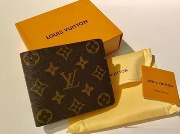 

mens wallet credit card holder purse men wallets designer luxury handbags purses lv louis vuitton orange box dust bag, Red;black
