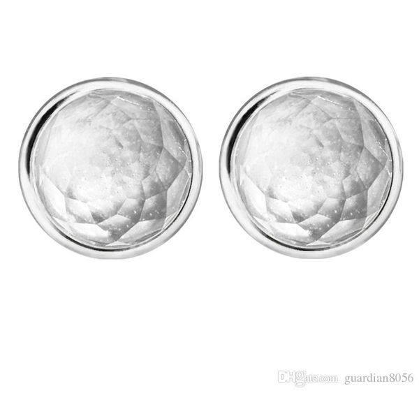 

2017 april droplets silver earrings with rock cz 100% 925 sterling silver jewelry diy, Golden;silver