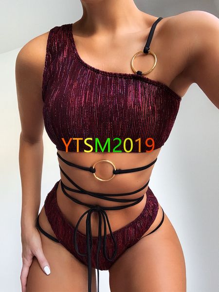 

women's bandage swimsuit 2-piece suit bikini new swimwear in vogue bathing suit summer style swimming suit, White;black