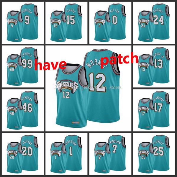 

memphis grizzlies ja morant andre iguodala brandon clarke de'anthony melton dillon brooks josh jackson men 2019-20 classic jers, Black;red