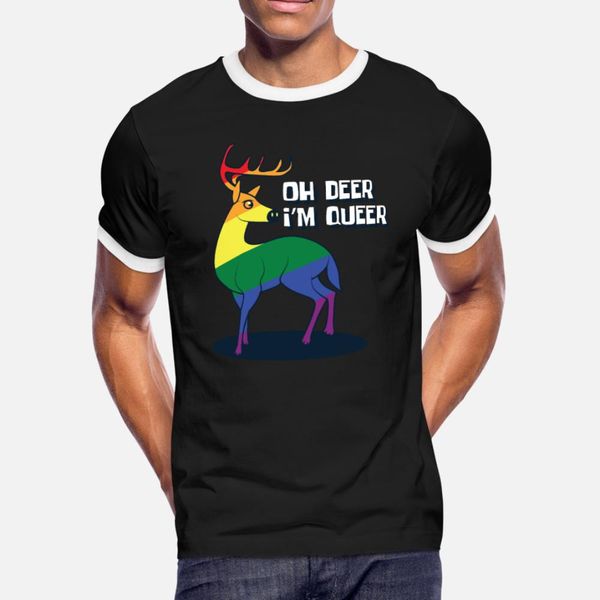 

lgbt funny deer deer nature gaypride gift t shirt men designing tee shirt size s-3xl leisure graphic new style summer style natural shirt