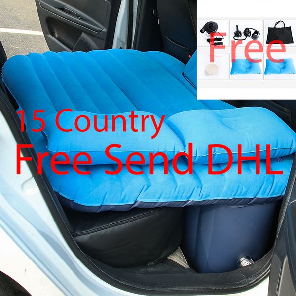 

gzhj car air inflatable travel mattress bed universal for back seat multi functional sofa pillow outdoor camping mat cushion