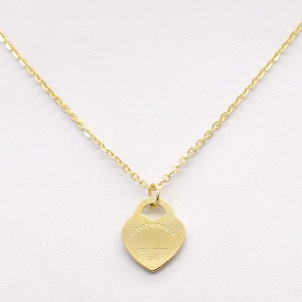 

stainless steel heart necklace t necklace female short jewelry 18k gold titanium peach heart necklace fashionable accessories make you shine