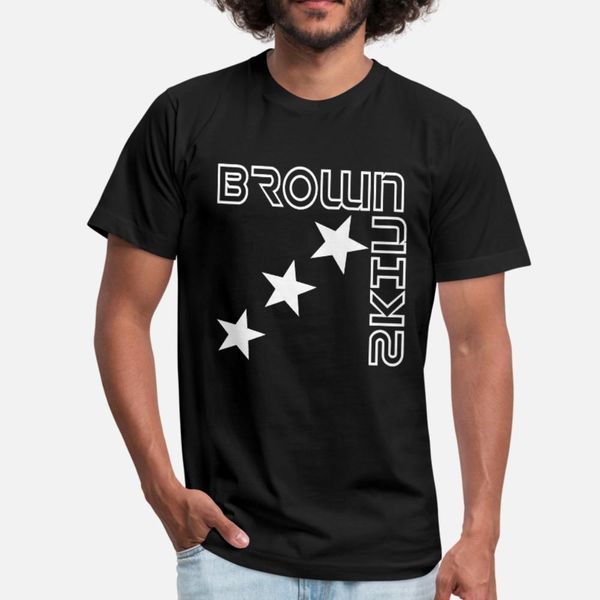 

brown skin t shirt men designer cotton s-xxxl slim famous funny casual spring letters shirt