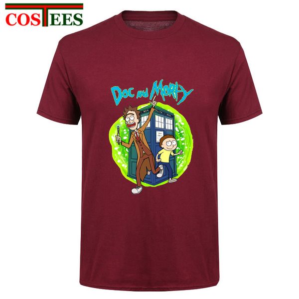 

new fashion men doctor who t shirt cartoon dr who printed male casual funny doc and morty tees basic ricka and morty tshirt