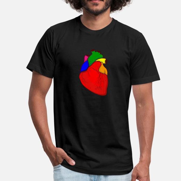 

heart lgbt rainbow gift for lesbian gay pride t shirt men printing 100% cotton o-neck gents crazy comfortable spring autumn cool shirt