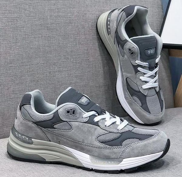 

992 pigskin 36-45 classic retro limited edition old slipper sandal designer women sneakers platform shoes men basketball outdoor joo8272, Black