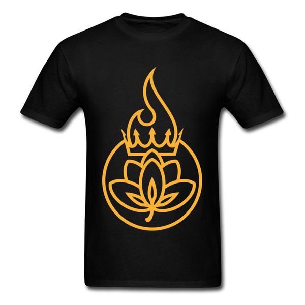 

2018 printed t-shirts lily of the burning crown father day pure cotton o-neck t shirt slim fit tshirts for mens