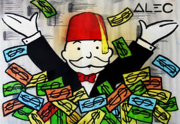 

alec monopoly graffiti art money fez wall decor handpainted &hd print oil painting on canvas wall art canvas pictures 200822