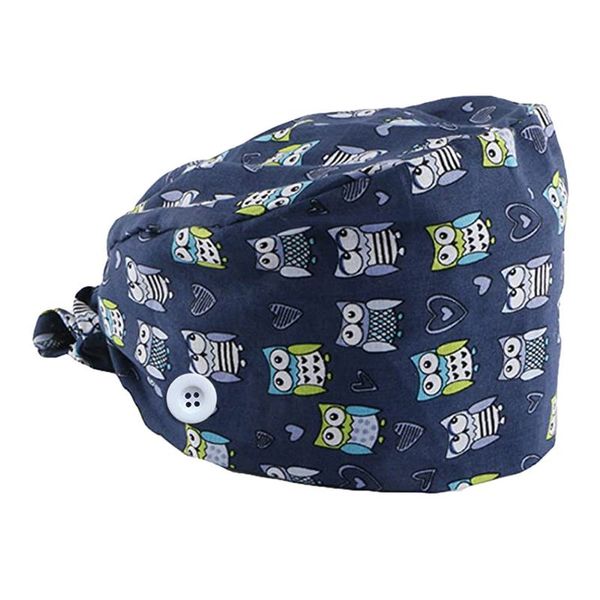 

berets hat with button mask holder printing bonnet cap bandana head wrap, Blue;gray