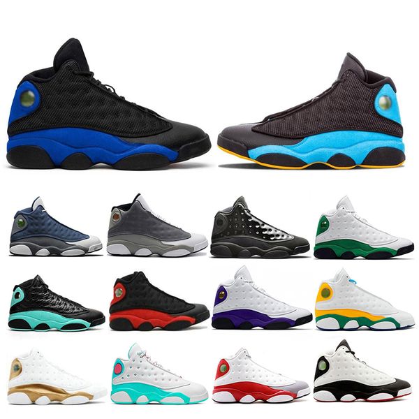 

discount new hyper royal playground 13 flint men basketball shoes bred chicago island lucky green 13s dmp women mens trainers sport sneakers