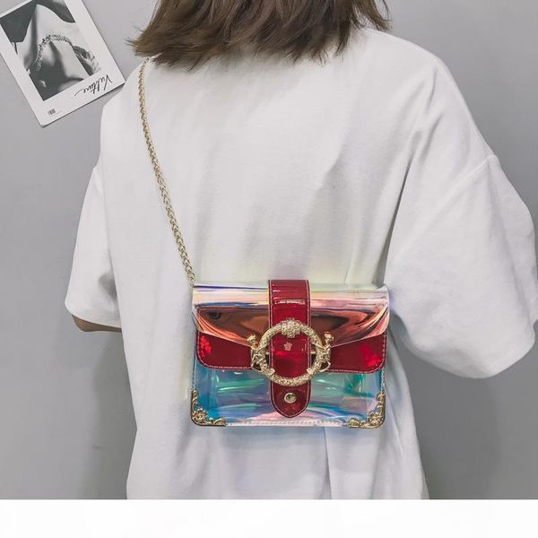 

designer-2020 fire exceed ins small bag season bacchus chain single shoulder package laser transparent oblique satchel