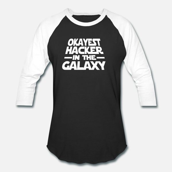 

okayest hacker the galaxy t shirt men character cotton euro size s-3xl clothes loose funny casual spring letter shirt