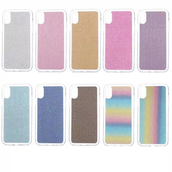 

cgjxscgjxsfor iphone xr xs max 8 galaxy note 9 luxury bling sparkle soft tpu case (j8 j7 duo max j6 j4 a6 )2018 rainbow glitter gradient spa