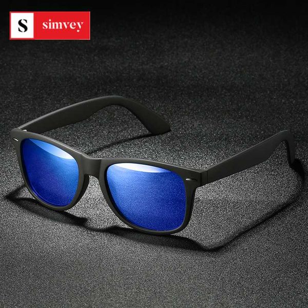 

simvey classic retro polarized sunglasses men designer women driving square sun glasses uv400 tac, White;black