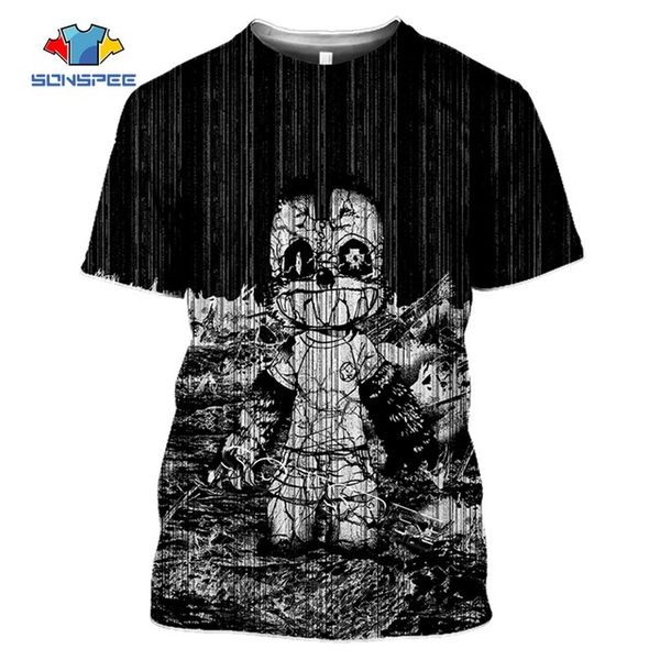 

comic men hunting anime ragdoll gleipnir summer 3d print shirts graphic comics graphic men clothing