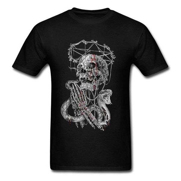 

fashion design sinner skull black men's t-shirt - if,gothic,goth,punk,dark,alternative print round neck man