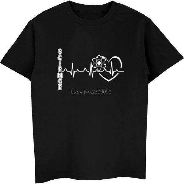 

funny science heart print men t-shirt summer casual o-neck cotton short sleeve t shirt hip hop tees harajuku streetwear