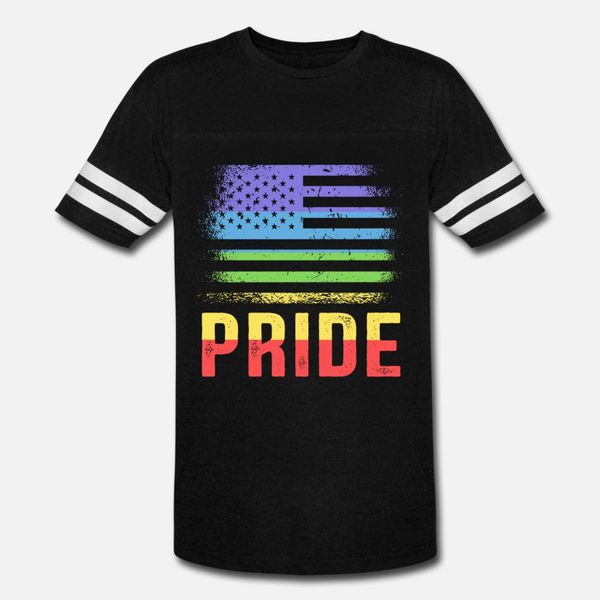 

gay pride flag rainbow t shirt men printed 100% cotton round collar outfit loose comical summer family shirt