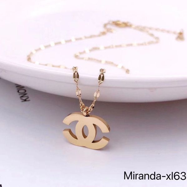 

2020 new 316l titanium steel jewelry necklace necklace 18k gold rose silver necklace for men and women couple gift