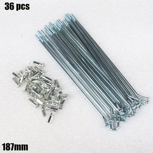 

36 pcs motorcycle spokes 187mm 9g bicycle motorcycle electric bicycle spokes 3.5mm