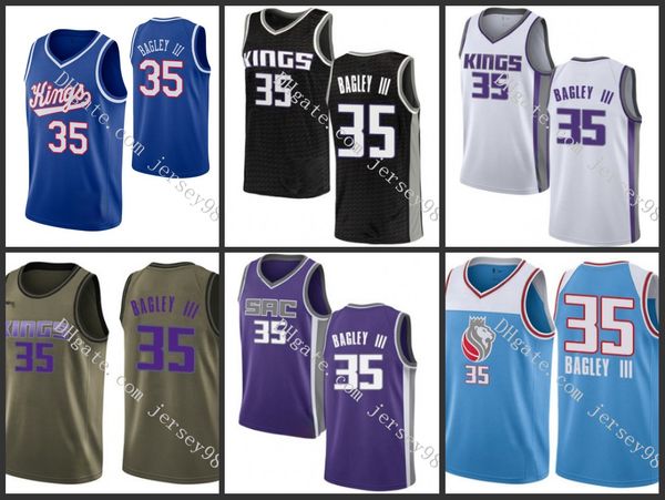 

sacramentokingsmen #35marvin bagley iii blue 2019-20 jersey, Black