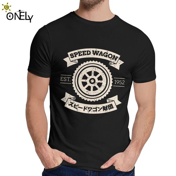 

o-образного вырез spw speed ​​wagon foundation jojos bizarre adventure с коротким рукавом 2019 new для мужчин soft тонкого la camiseta горяч
