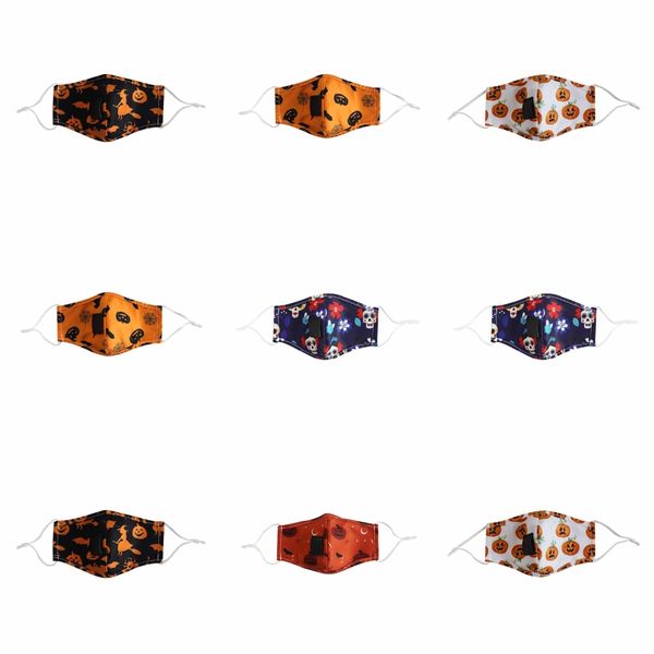 

fast delivery reusable designer halloween straw masks washable protective anti dust pollution mouth cotton cloth face hallow#6761, Black