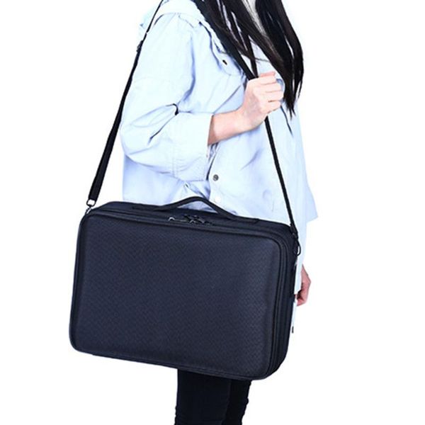 

storage bags cosmetic bag plastic hard shell makeup organizer case large capacity professional portable design totes