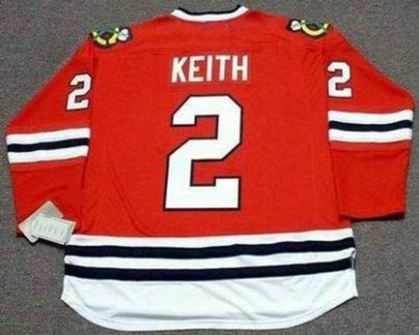 

duncan keith chicago blackhawks home hockey jersey all stitched quality any name any number any size goalie-cut, Black;red