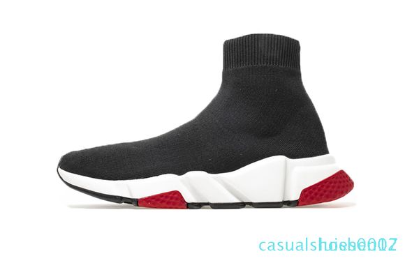 

2020 new designer shoes speed trainer black red gypsophila triple black fashion flat sock boots men women casual shoes runner c17