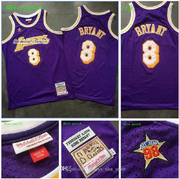 

мужчины лос анджелес лейкерс кобе bryant mitchell ness 1998 все звезды hardwoods classics игрока джерси 01 07, Black;red