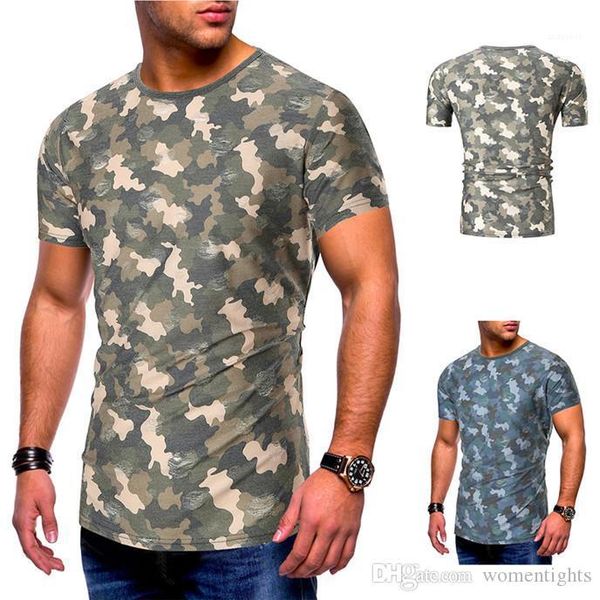 

mens tshirts short sleeve frayed mens fashion skinny teenager tees summer camouflage o-neck, White;black