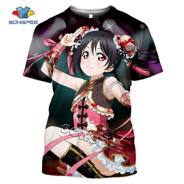 

3d cute girl summer men love live school idol anime 3d print shirts comics oversized graphic men clothing