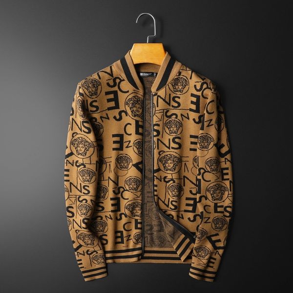 

2020 new men's sweater men's pure cotton coat jacket comfortable r sweater men's sweatshirt knitted cardigan long sleeve roun, White;black