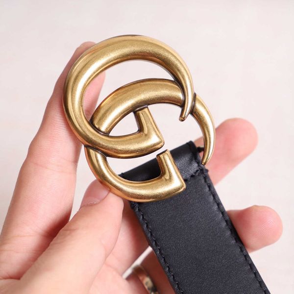 

2020 belts for women or men genuine leather luxury female casual belt with metal black buckle ceinture femme, Black;brown