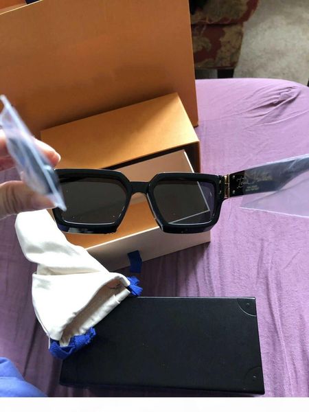 

wholesale-2019 luxury millionaire m96006wn sunglasses full frame vint sunglasses for men shiny gold logo sell gold plated l96006, White;black