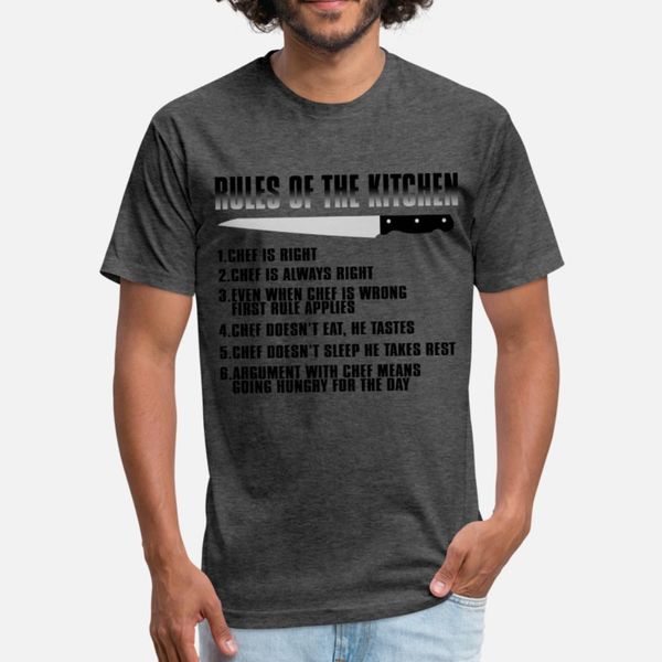 

rules of the kitchen chef culinary art t shirt men designs tee shirt crew neck unique fitness funny spring autumn vintage shirt