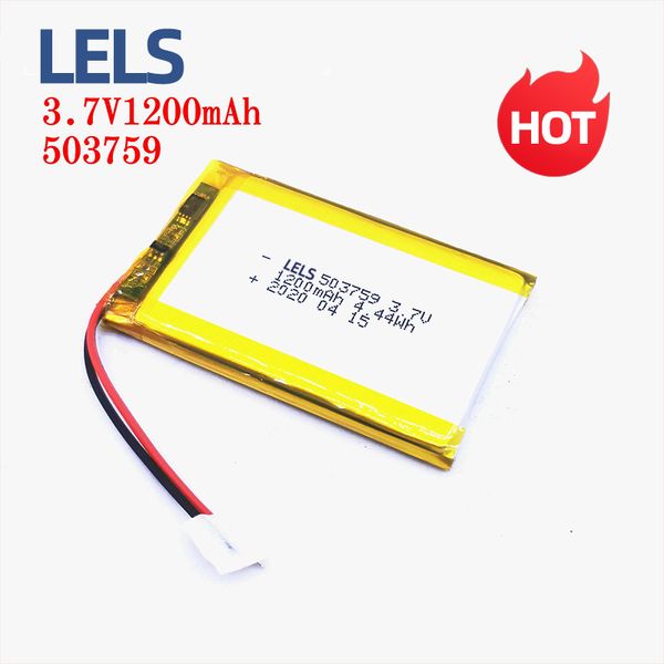

lels 3.7v 503759 1200mah li-po литиевая батарея для mp4 mp5 gps dvd-камера пульт дистанционного управления пк psp pos