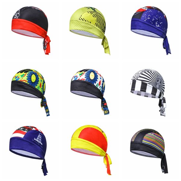

weimostar women men quick-dry outdoor sport cycling cap bike bicycle hat headband pirate beanie headwear scarf, Black
