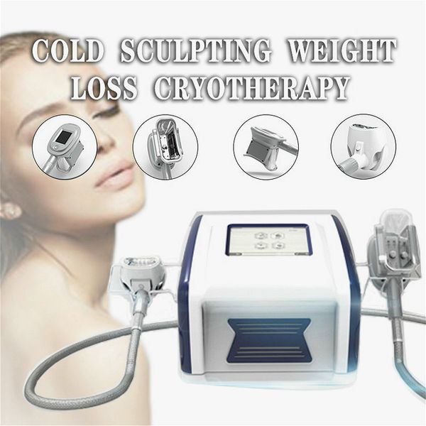 

new design cryolipolysis machine latest cellulite removal cool technology fat ing 4 cryo handle 360° fat e machine, Black;white